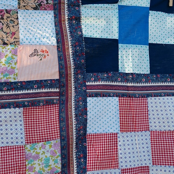 Vintage Patch Work Quilt Top - Picture 3 of 7